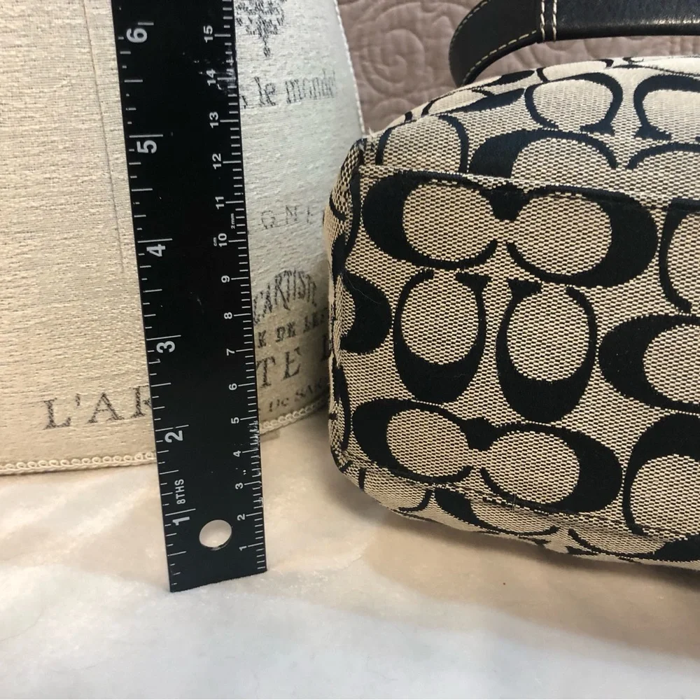 Vintage Y2K style Coach Penelope Medium Tote in black gray signature C